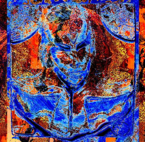 femme bleu , Exposition peinture, manfred la-fontaine,